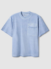 OVS Light blue pure cotton regular fit t-shirt with pocket