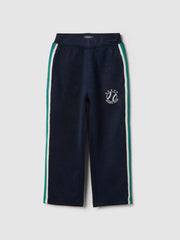 OVS Boys' blue cotton-blend regular fit trousers