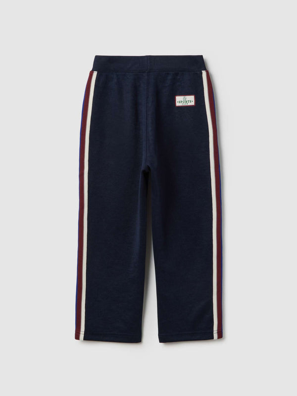 OVS Boys' blue cotton-blend regular fit trousers