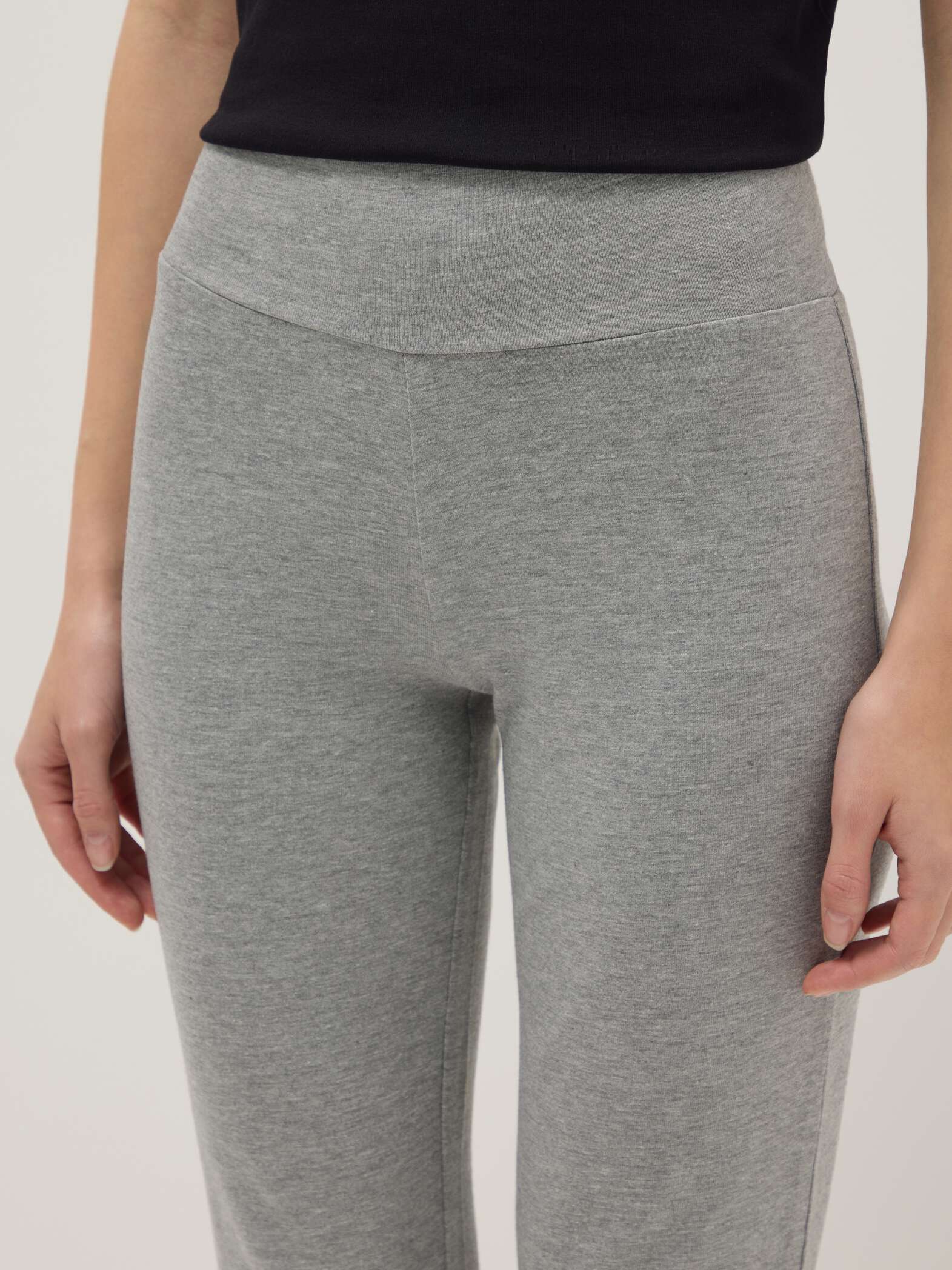 OVS Grey flared stretch cotton leggings