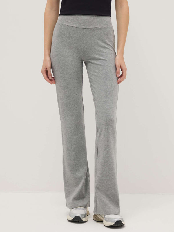 OVS Grey flared stretch cotton leggings