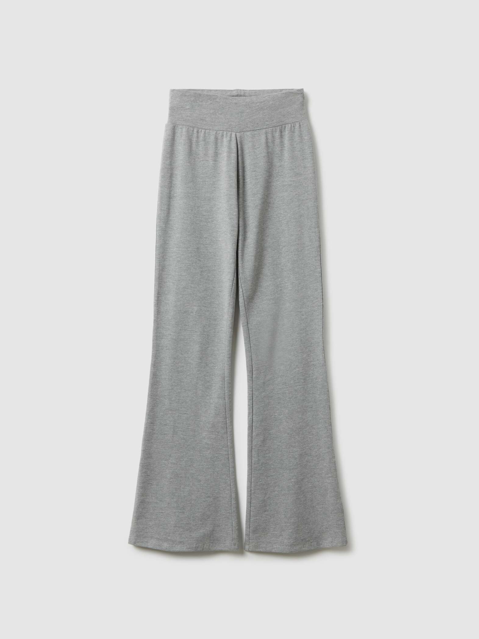 OVS Grey flared stretch cotton leggings