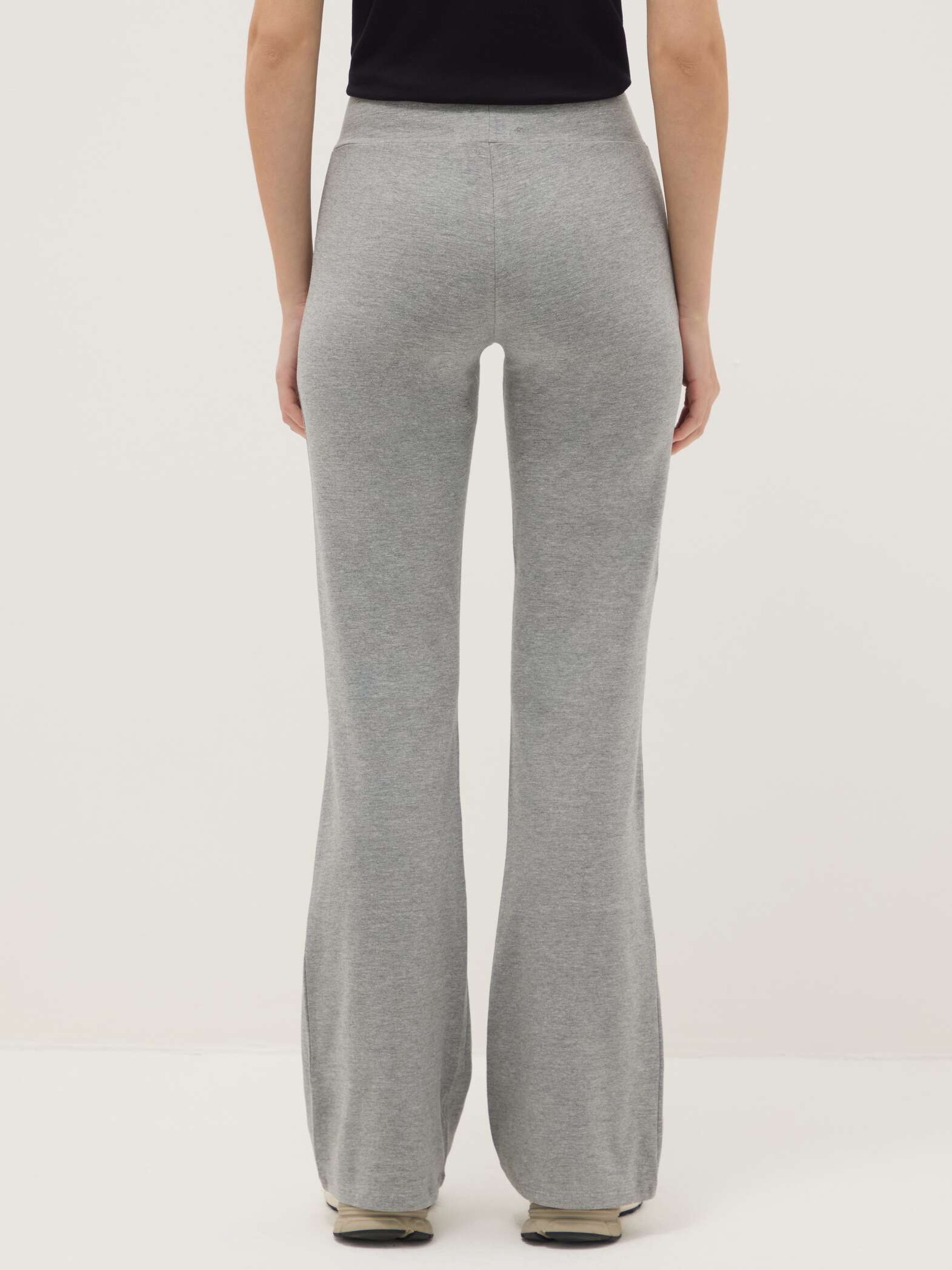 OVS Grey flared stretch cotton leggings