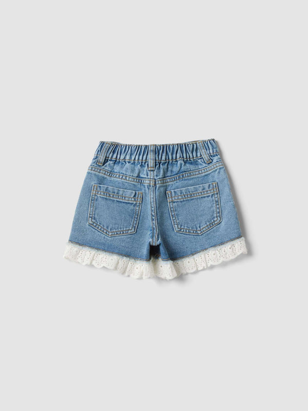 OVS Pure Cotton Shorts With Embroidery