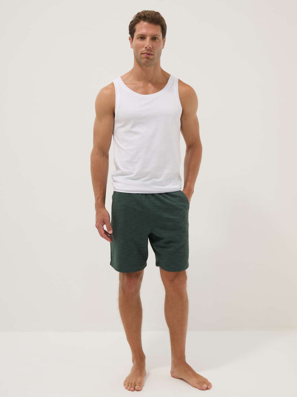 OVS Green Cotton-Blend Regular-Fit Pyjama Shorts