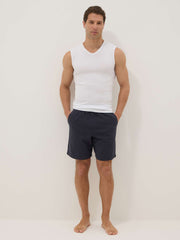 OVS Grey Cotton-Blend Pyjama Shorts, Regular Fit
