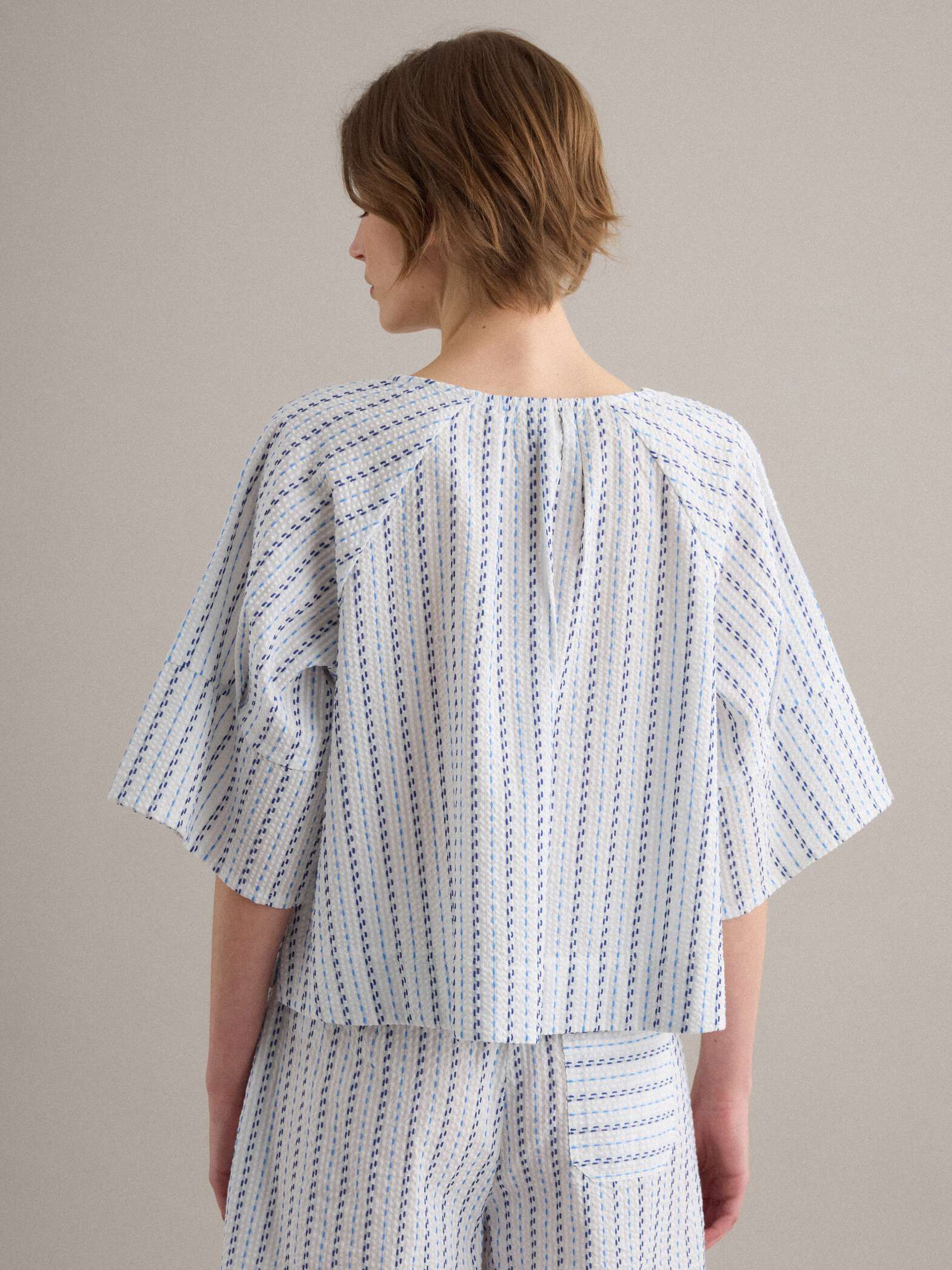 OVS White Pure Cotton Striped Shirt