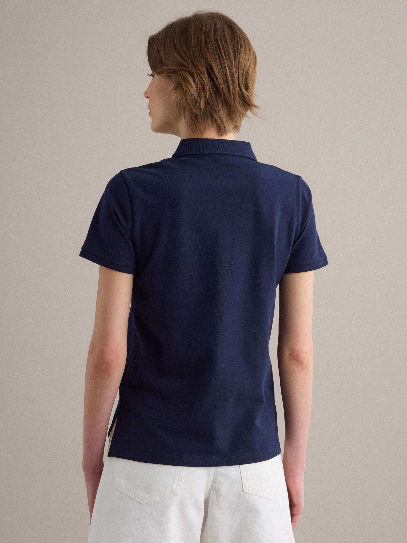 OVS Blue Regular Fit Organic Cotton Polo Shirt