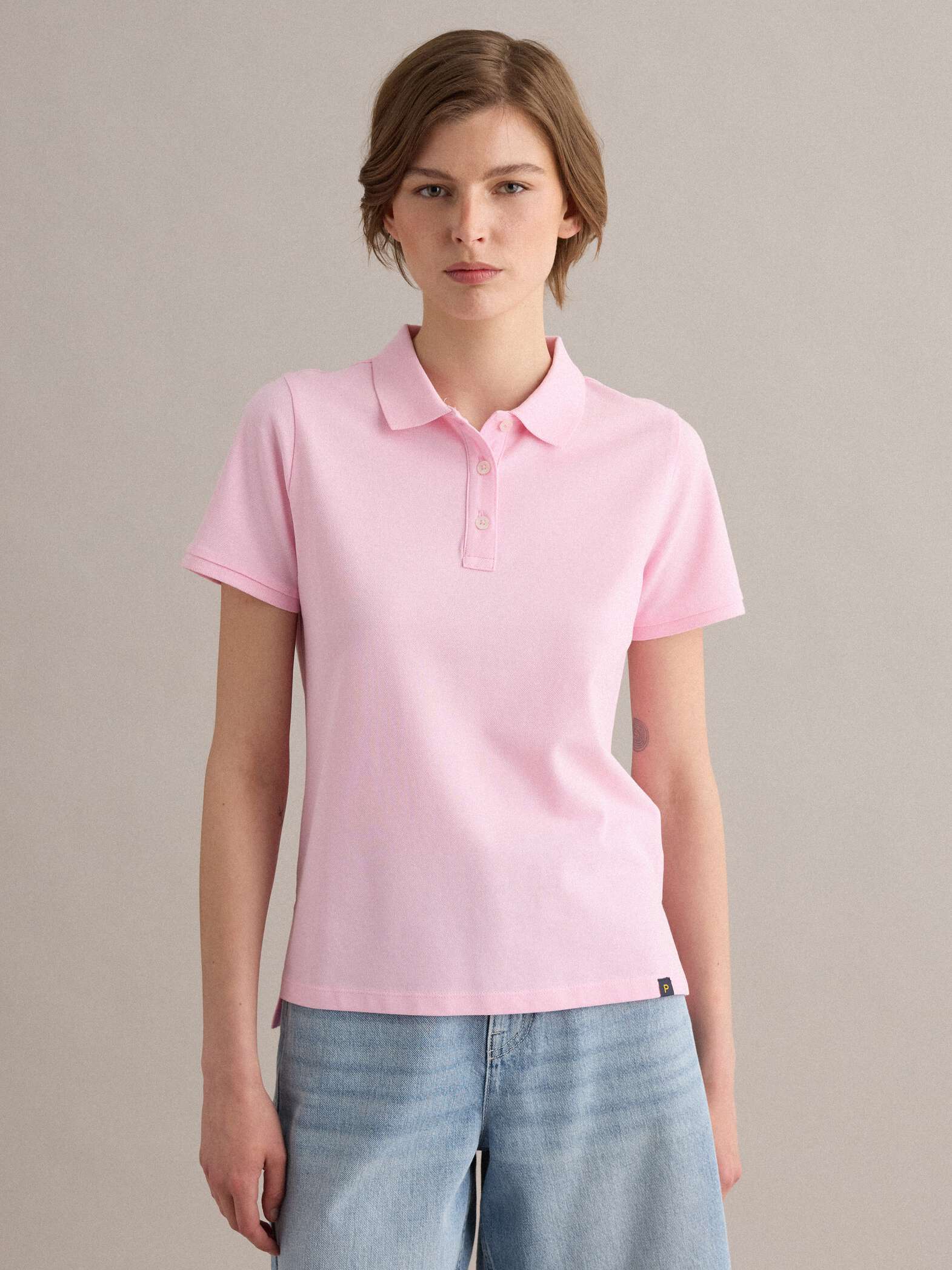OVS Pink Organic Cotton Polo Regular Fit