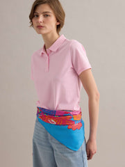 OVS Pink Organic Cotton Polo Regular Fit