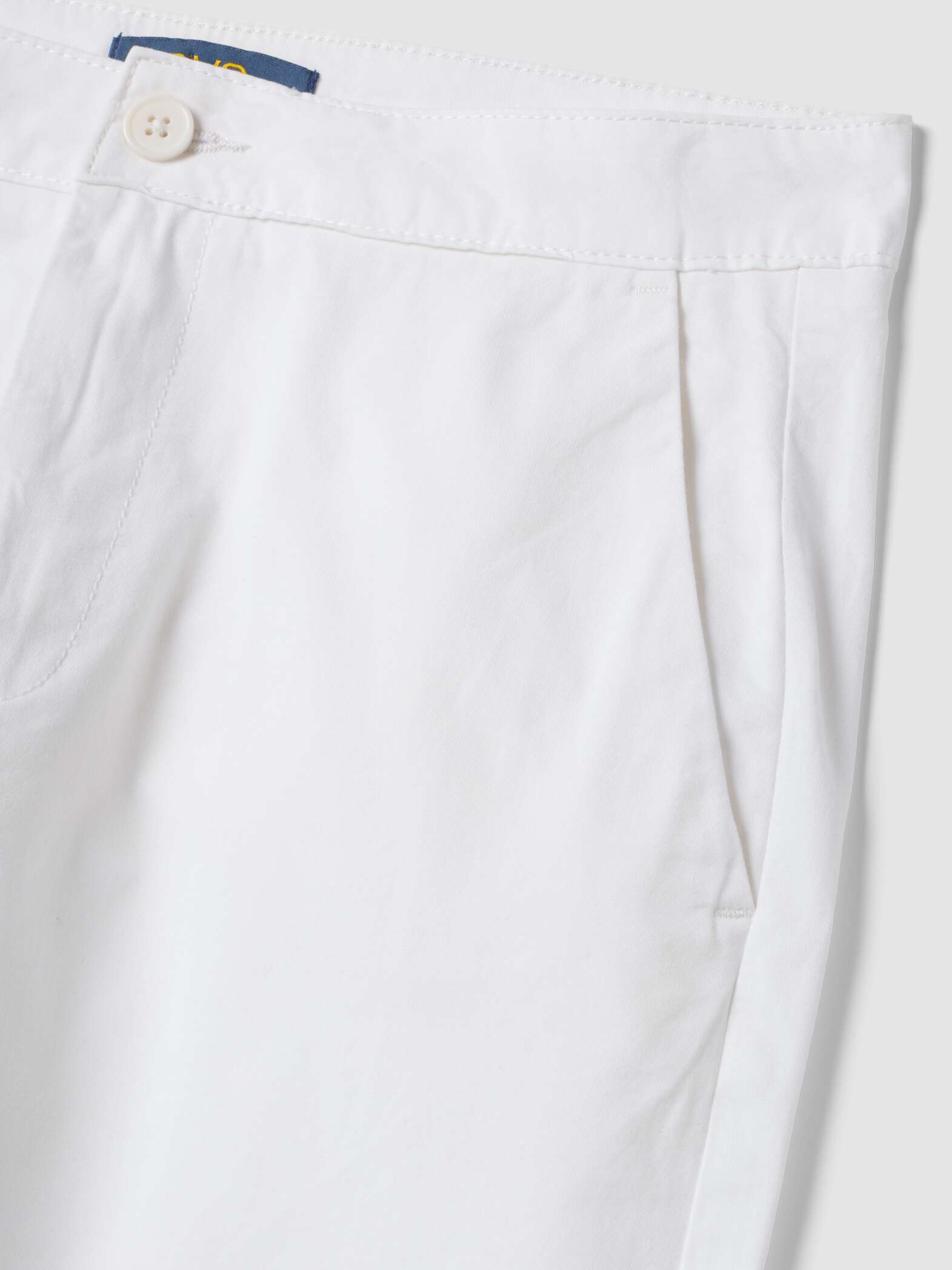 OVS White Pure Cotton Chino Trousers, Regular Fit