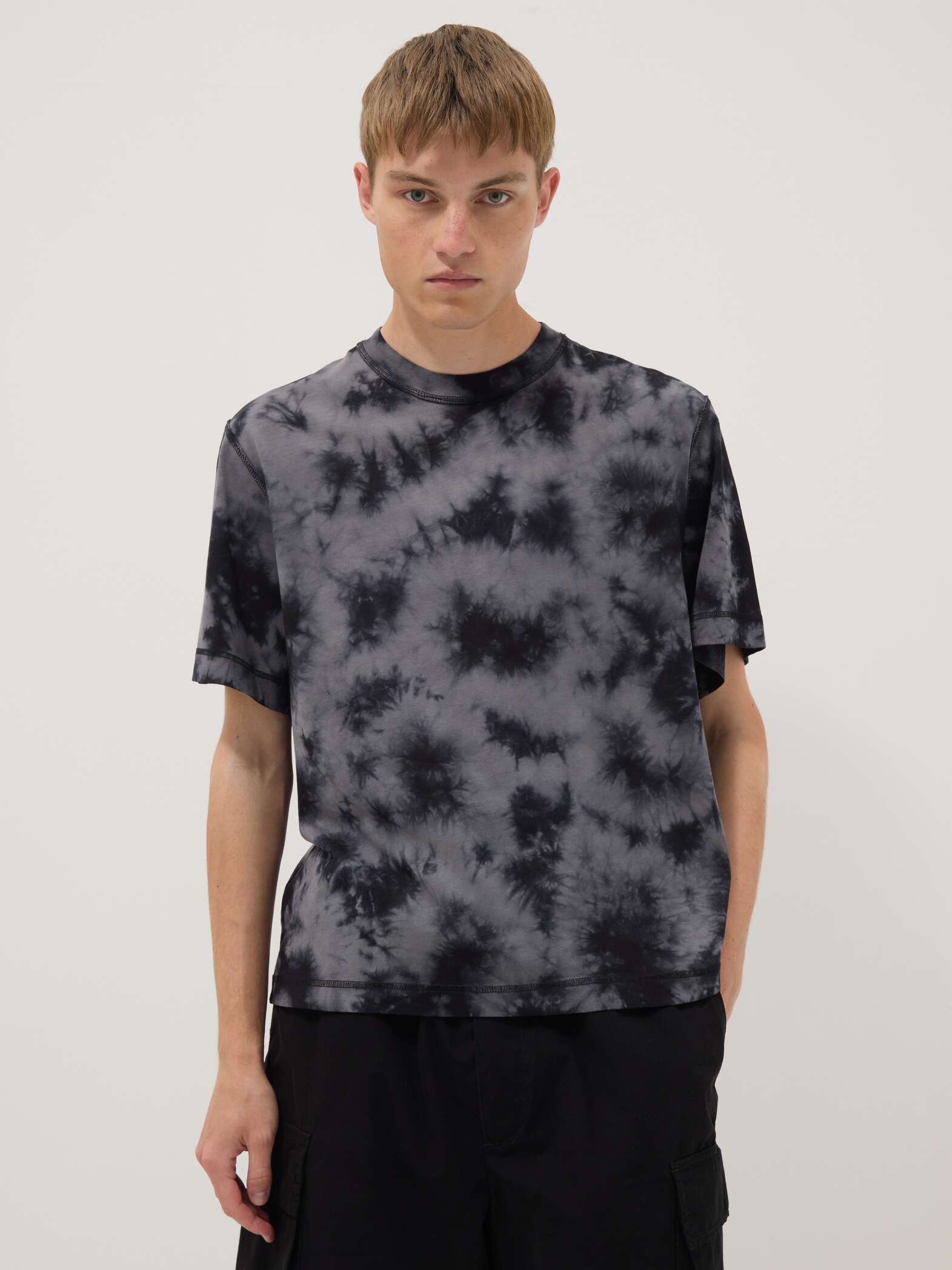 OVS Pure Cotton T-Shirt With Tie-Dye Print