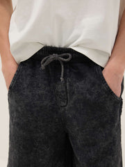OVS Black Cotton-Blend Bermuda Shorts With Elasticated Waist