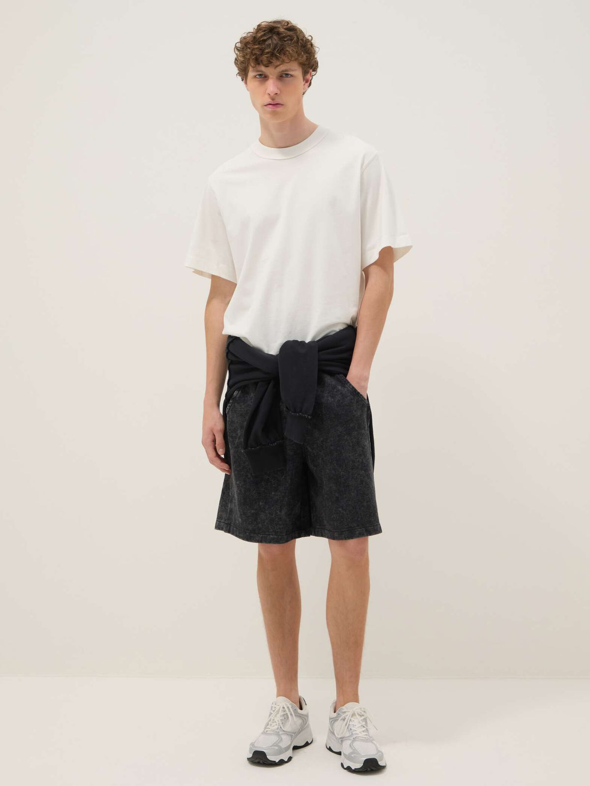 OVS Black Cotton-Blend Bermuda Shorts With Elasticated Waist