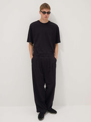 OVS Black Pure Cotton Short-Sleeve T-Shirt