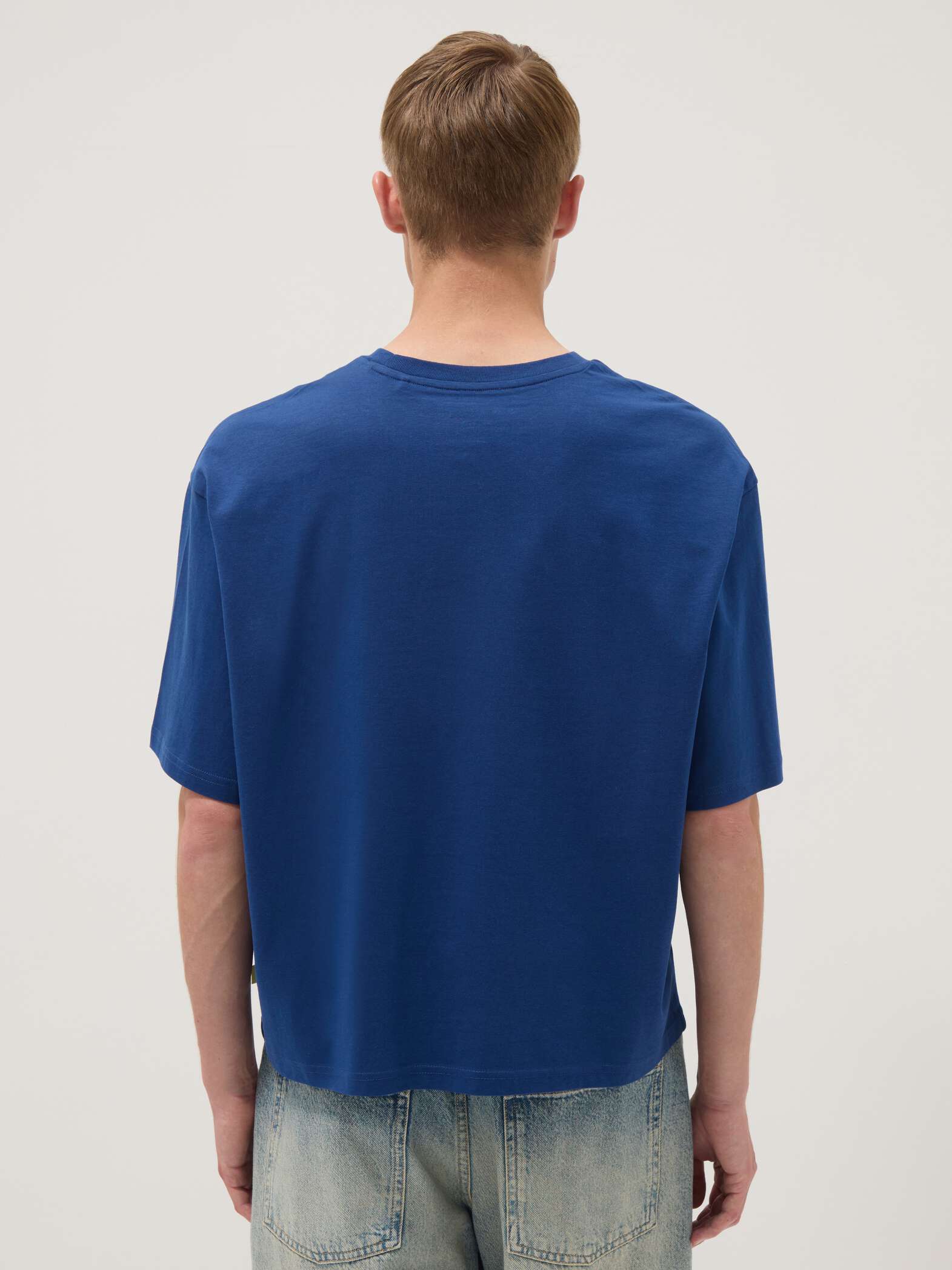 OVS Blue Pure Cotton Short-Sleeve T-Shirt
