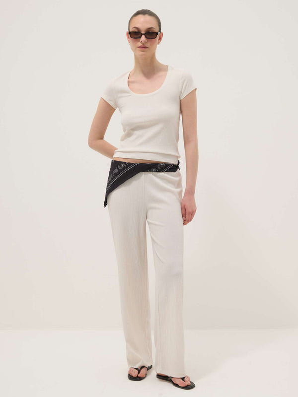 OVS White Short-Sleeved Stretch T-Shirt