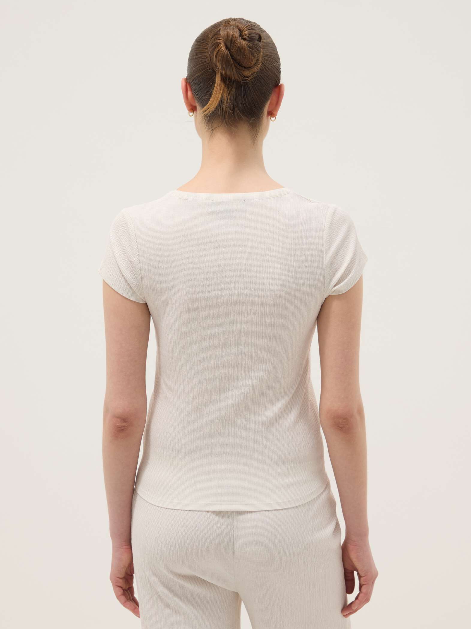 OVS White Short-Sleeved Stretch T-Shirt