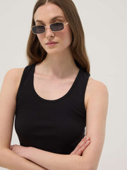 OVS Black Pure Cotton Tank Top