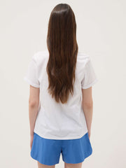 OVS White Pure Cotton T-Shirt With Front Print, Regular Fit