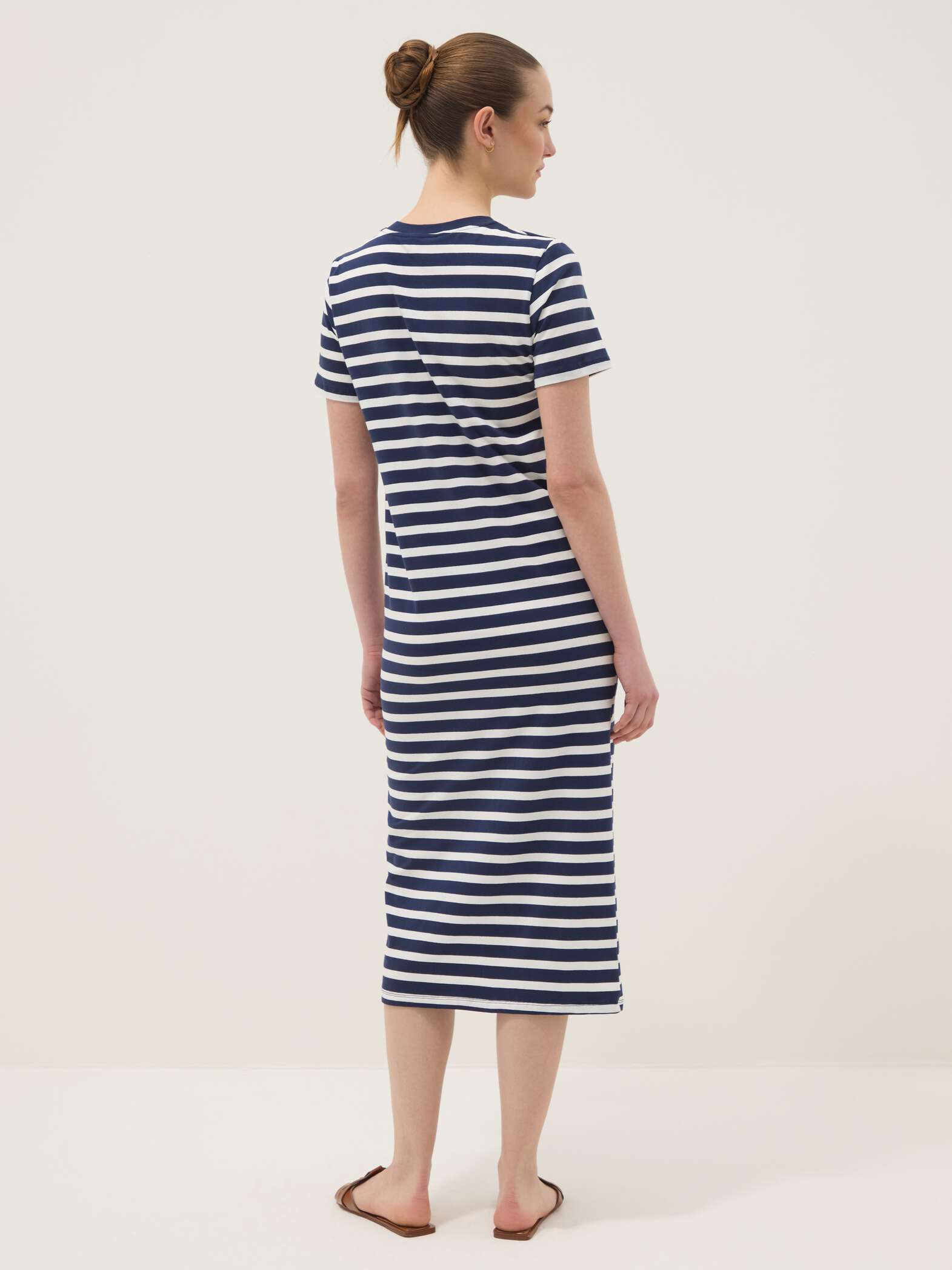OVS Blue Striped Stretch Cotton Maxi Dress