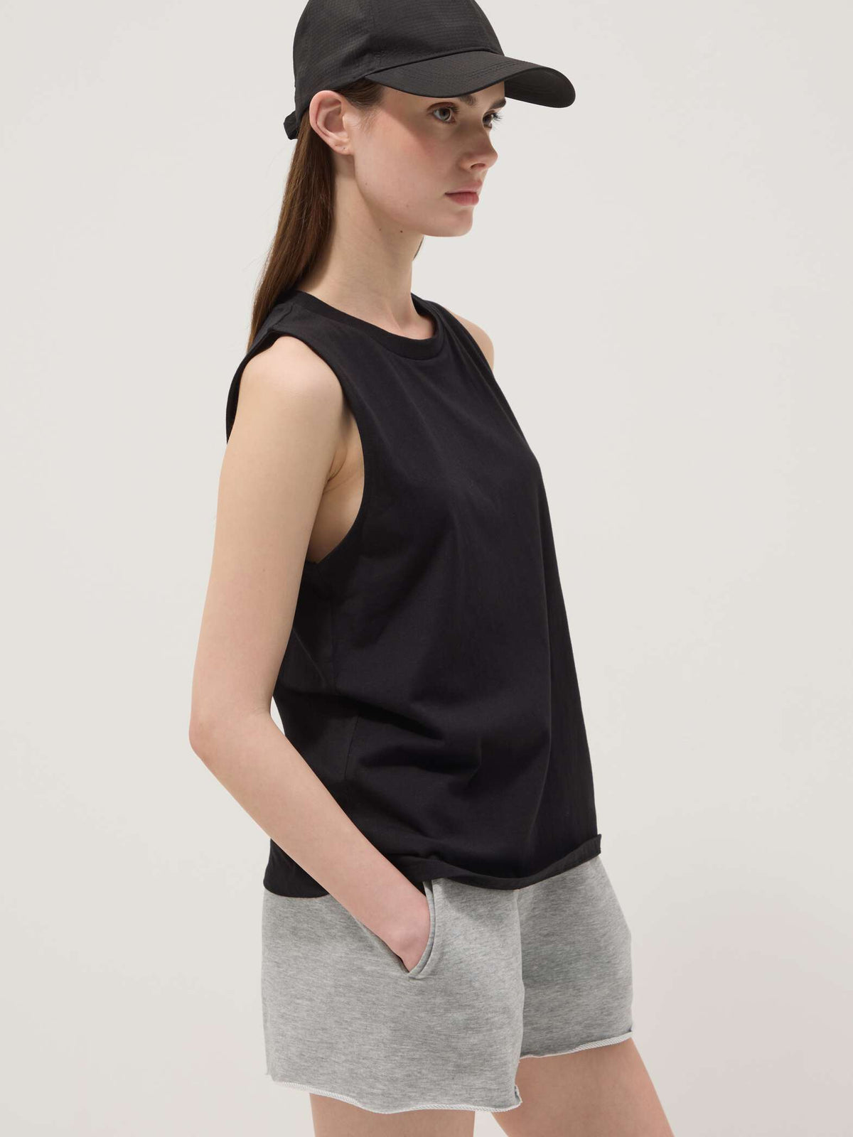 OVS Black Pure Cotton Tank Top