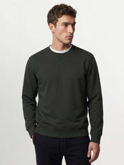 OVS Black crew-neck sweatshirt in cotton blend, regular fit