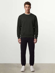 OVS Black crew-neck sweatshirt in cotton blend, regular fit