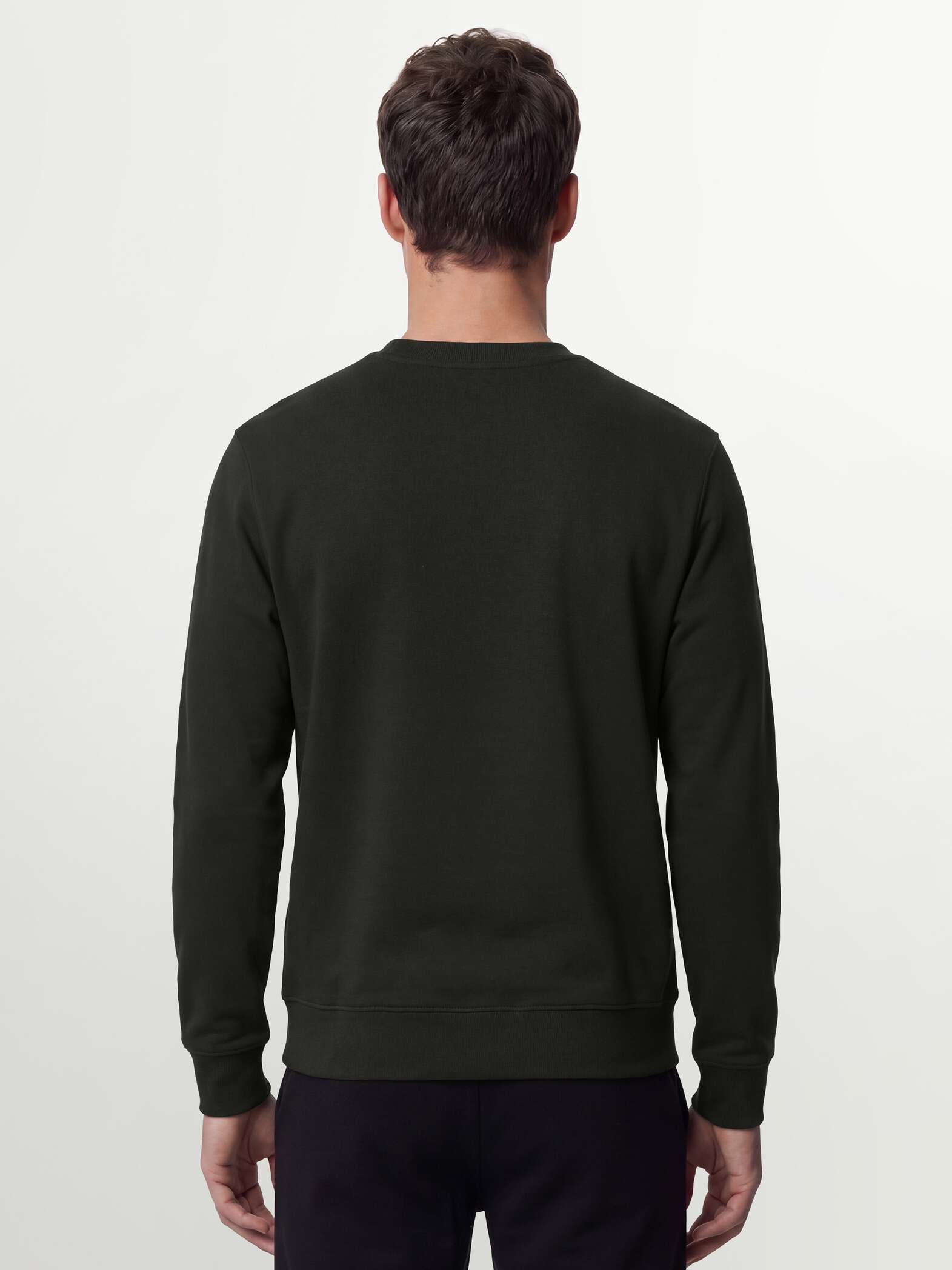 OVS Black crew-neck sweatshirt in cotton blend, regular fit
