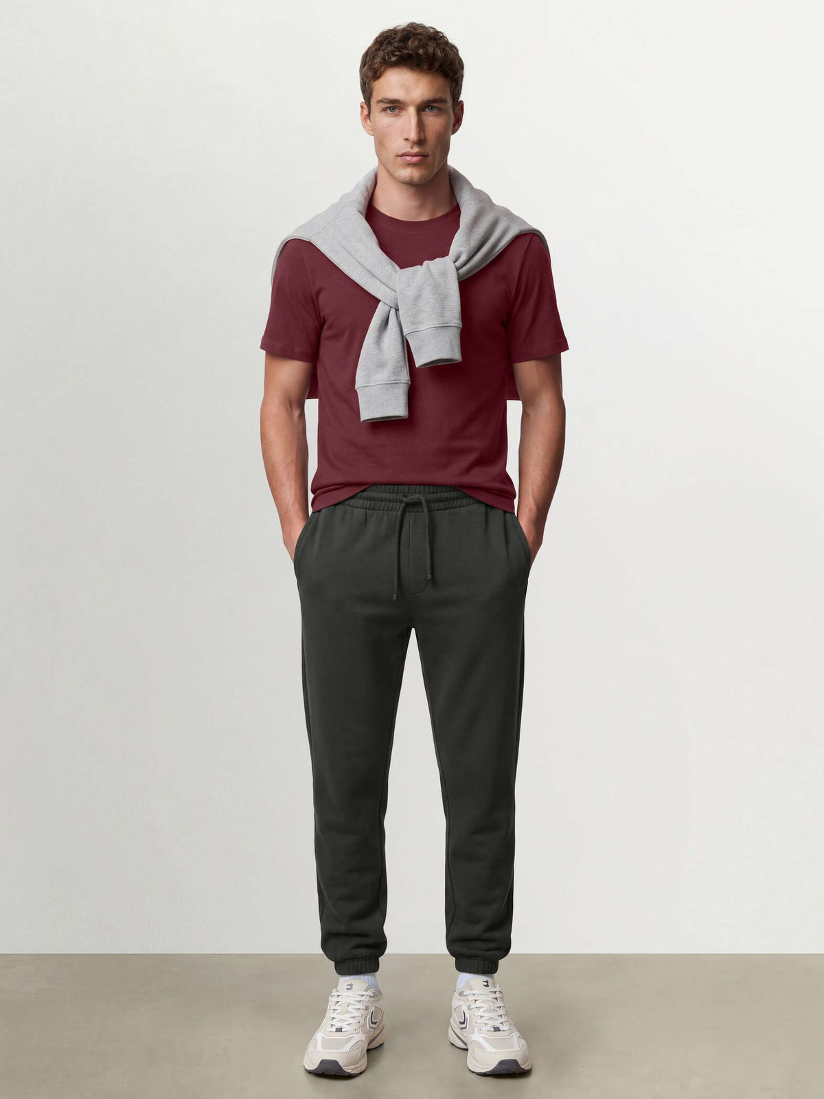 OVS Dark grey cotton-blend jogger trousers, regular fit