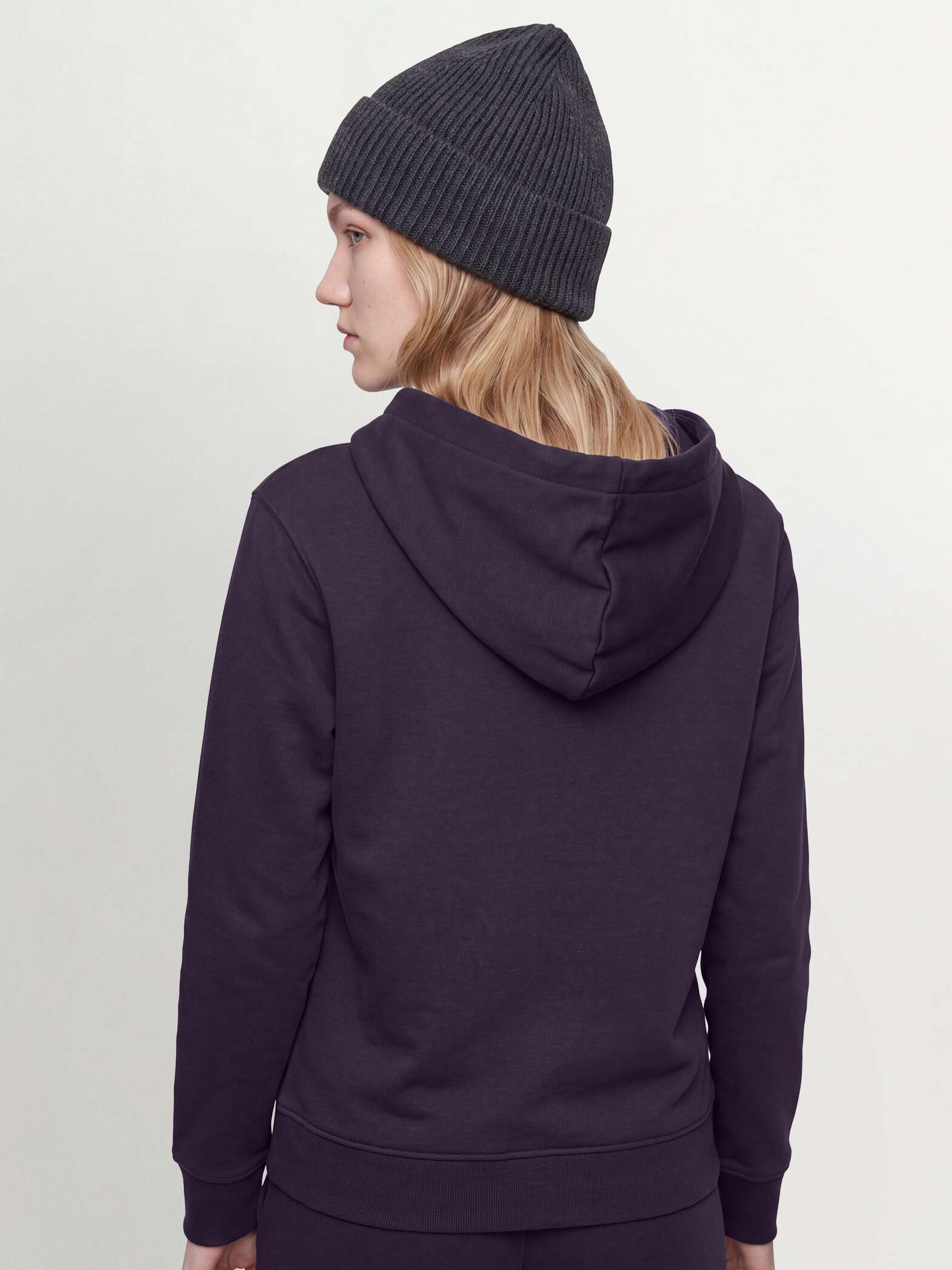 OVS Purple Cotton-Blend Hoodie, Regular Fit