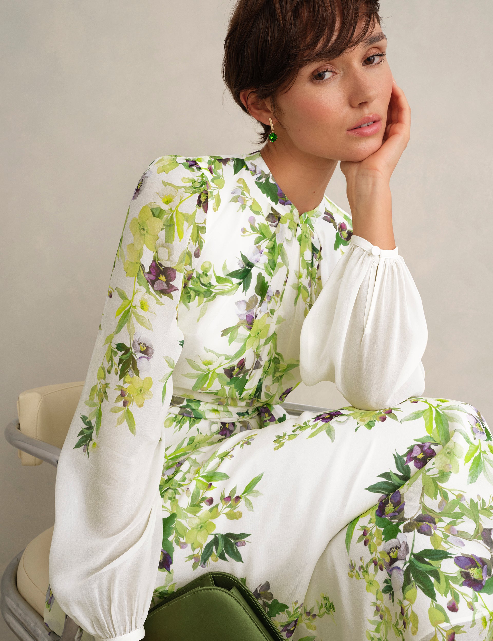 Hobbs London Pia Silk Floral Dress