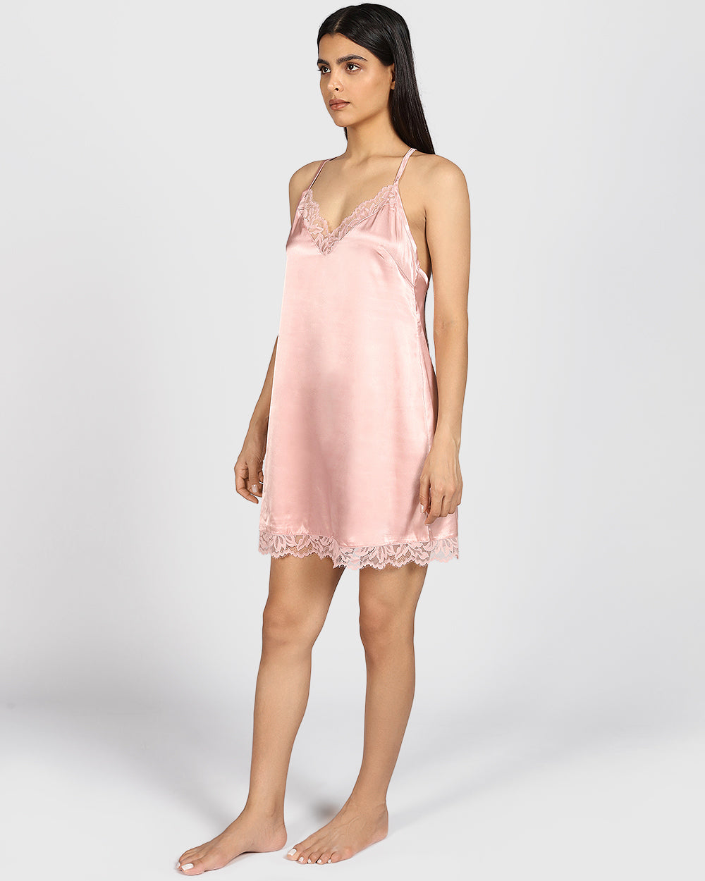La Senza Sexy Sleep Satin Slip ROYAL PINK / M