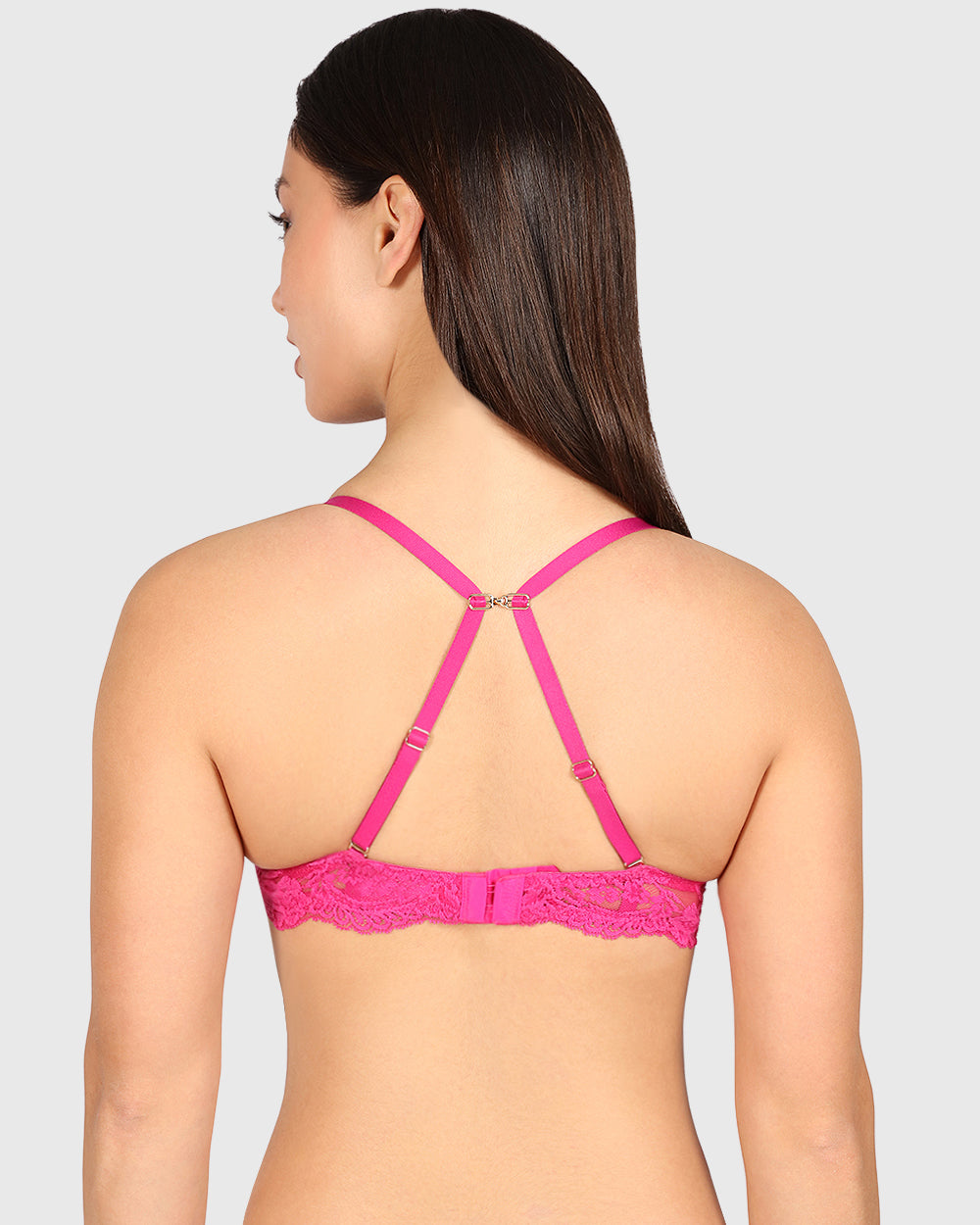 La Senza Obvious Hello Sugar Plunge Bra Dark Pink / 34B