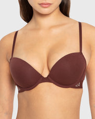 Rx Pu Pl Art Deco Logo Ctn Bitter Chocolate / 34B