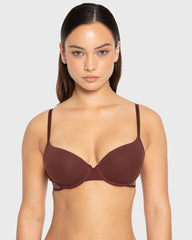 Essentials Ll Demi- Art Deco Logo Ctn Bitter Chocolate / 34B