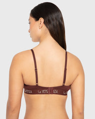 Essentials Ll Demi- Art Deco Logo Ctn Bitter Chocolate / 34B