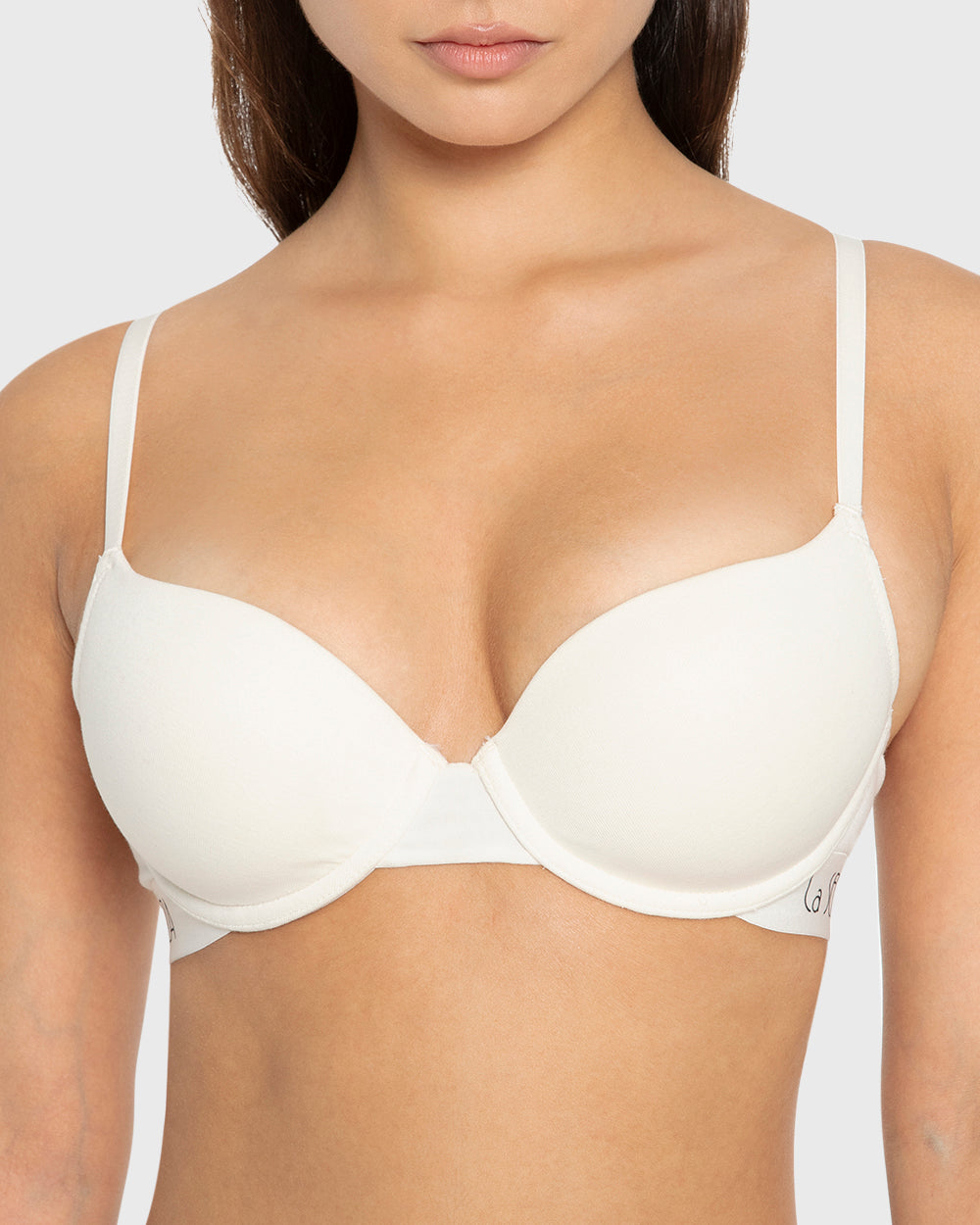 Essentials Ll Demi- Art Deco Logo Ctn Egret / 34B
