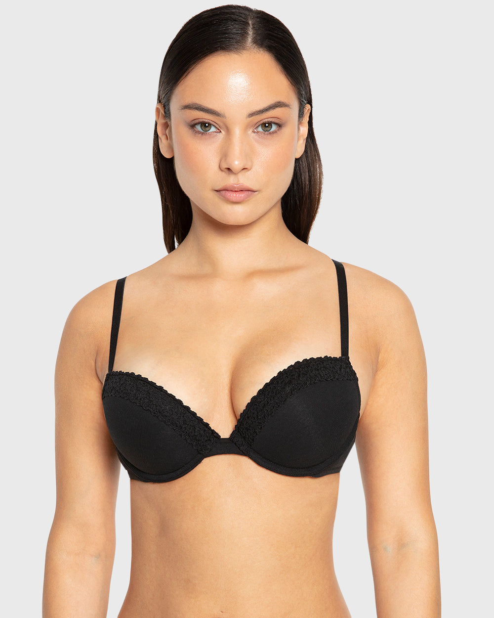 Rx Pu Pl Fit Update - Ctn With Cozy Trim Tuxedo Black / 34B