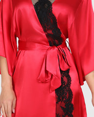 La Senza Sexy Sleep Robe Red / S-M