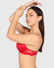 La Senza Obvious Hello Sugar Plunge Bra Red / 34B