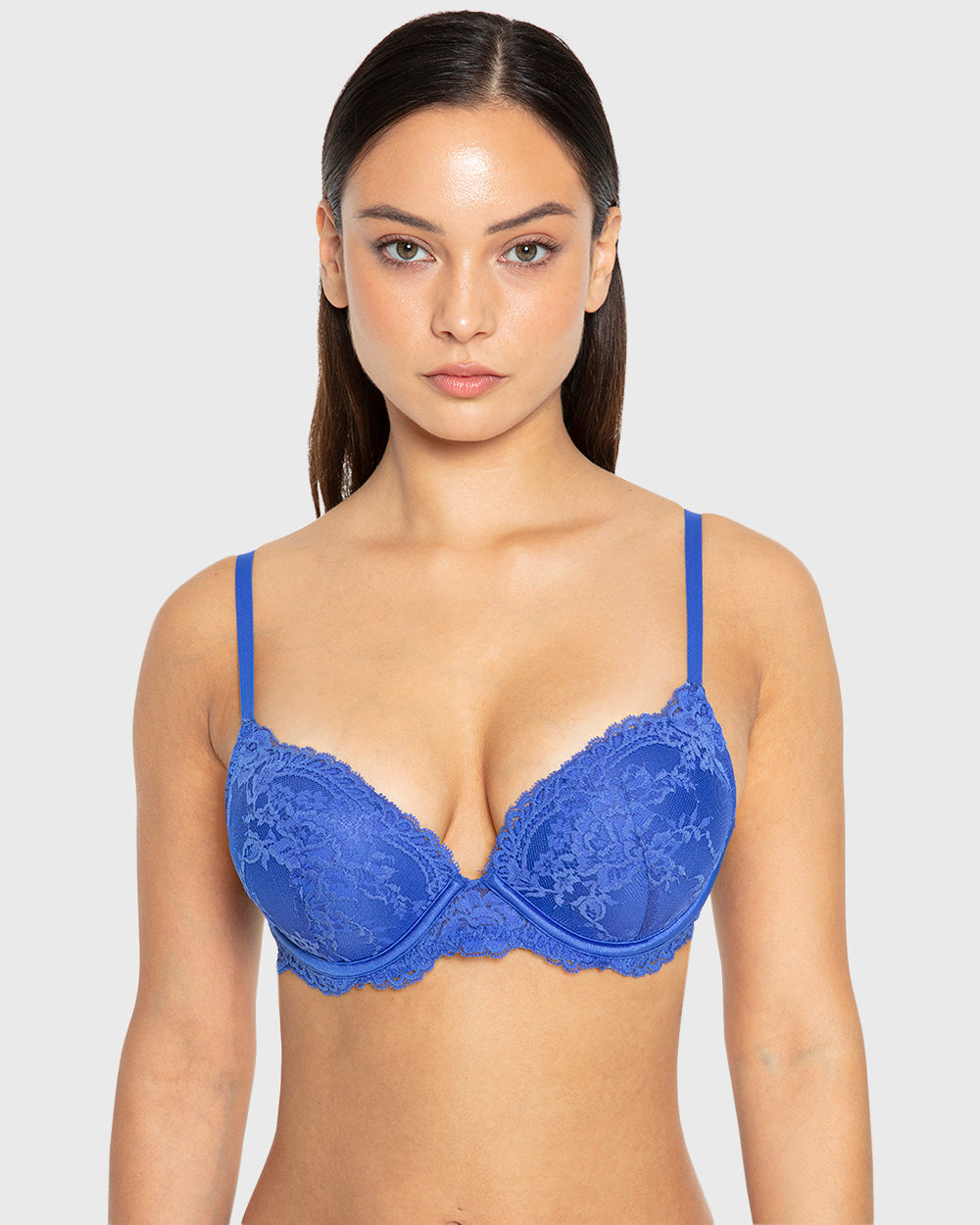 Hs Pu Pl Bc Opulent Lace Cup With Lace Cradle Dazzling Blue / 34B