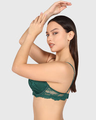 La Senza Obvious Hello Sugar Plunge Bra Dark Green / 34B
