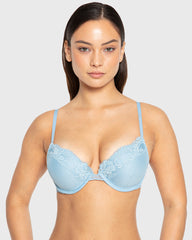 Hs Pu Pl Bc Opulent Lace Ls Mesh Cups Glacier Lake / 34B