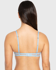 Hs Pu Pl Bc Opulent Lace Ls Mesh Cups Glacier Lake / 34B
