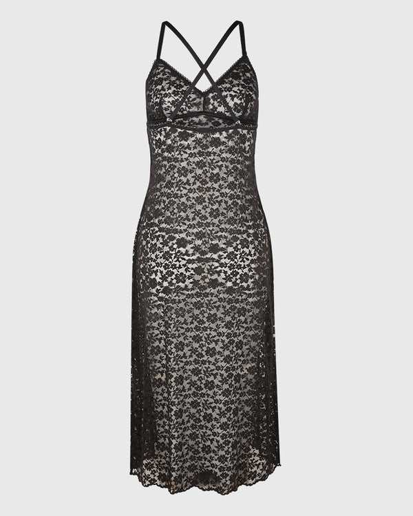 La Senza Sexy Sleep Slip Black / M