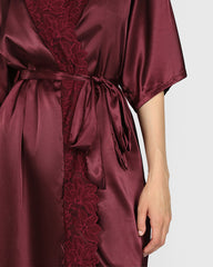 La Senza Sexy Sleep Robe Dark Red / S/M