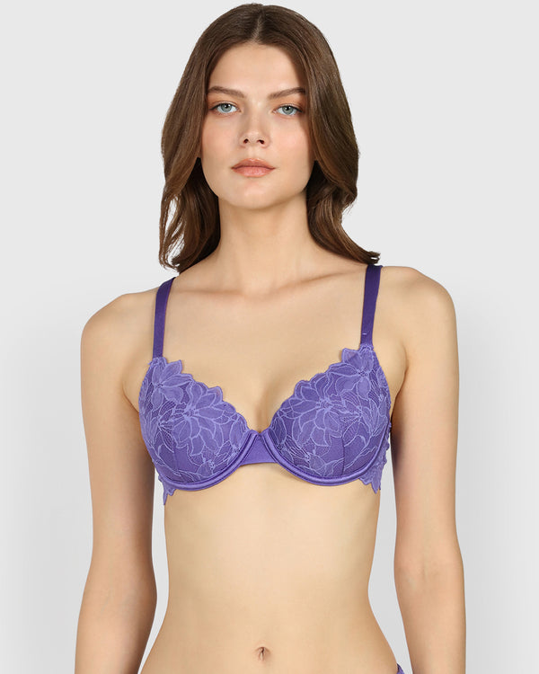 La Senza Lightly Lined Full Coverage Bra Purple / 34B