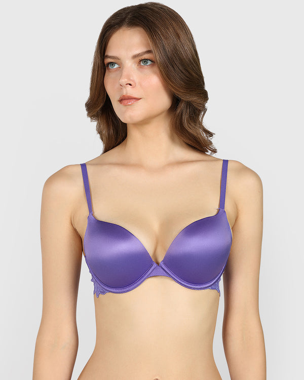 La Senza Double Pushup Plunge Bra Purple / 34B
