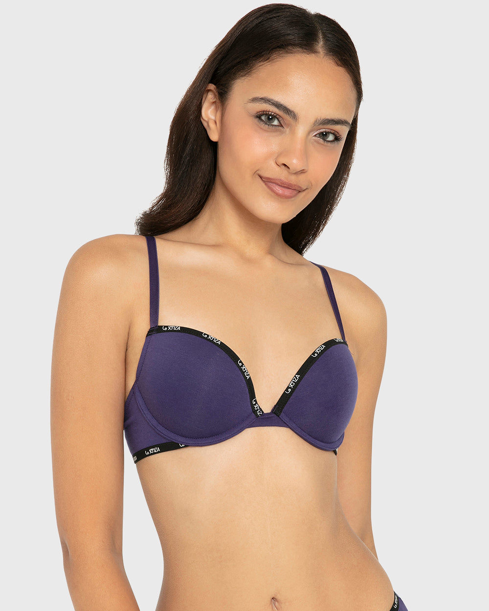 Rx Pu Pl Skinny Logo Ctn Celestial Sky With Black / 34B